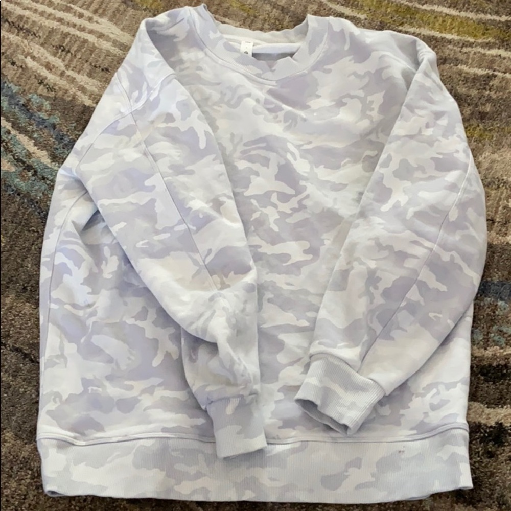 lululemon white camo crewneck